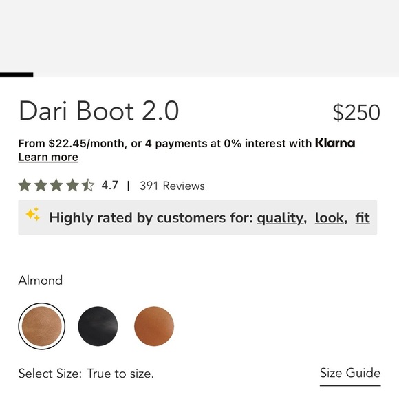 Nisolo Leather Dari Boot 2.0 in Almond Size 6.5 - Picture 8 of 16